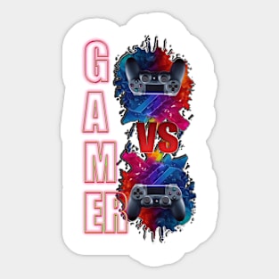 Level Up Your Style: Bold Gamer Tee with Controller Chaos Sticker